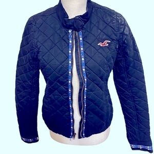Hollister navy quilted jacket . Sz small